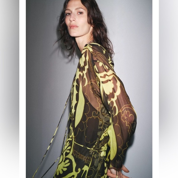 Zara ZW Collection Printed Tunic Dress - Picture 4 of 9